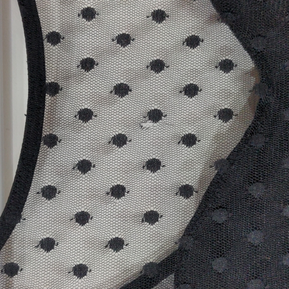 Guess polker dot black stretch shirt - Picture 2 of 2